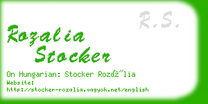rozalia stocker business card